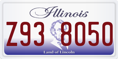 IL license plate Z938050