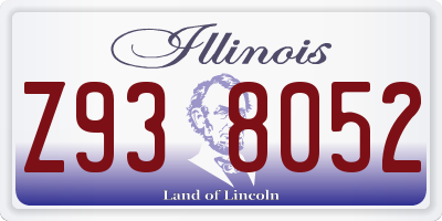 IL license plate Z938052