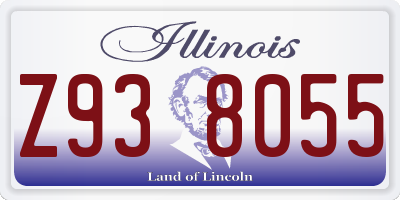 IL license plate Z938055