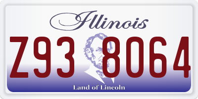 IL license plate Z938064
