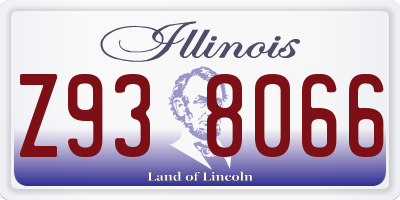 IL license plate Z938066