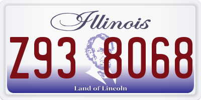 IL license plate Z938068
