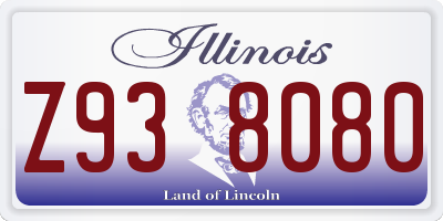IL license plate Z938080