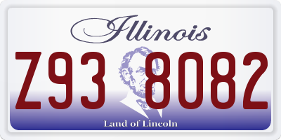 IL license plate Z938082