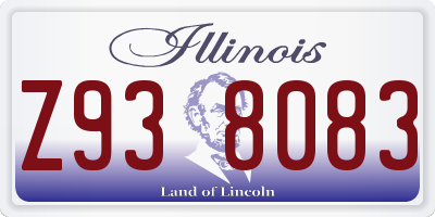 IL license plate Z938083
