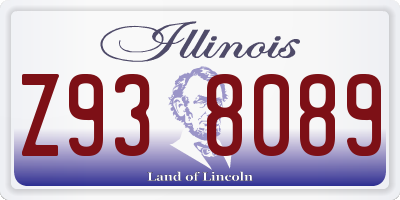 IL license plate Z938089