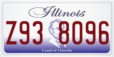 IL license plate Z938096
