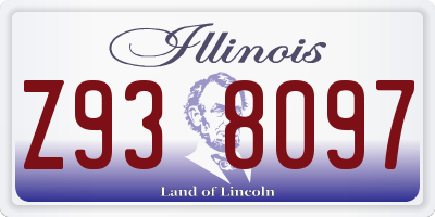 IL license plate Z938097