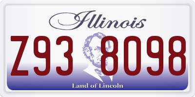 IL license plate Z938098