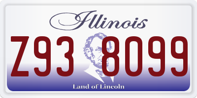 IL license plate Z938099