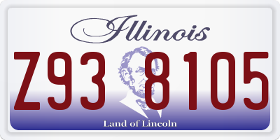 IL license plate Z938105