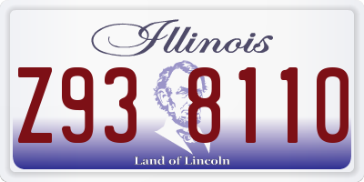 IL license plate Z938110