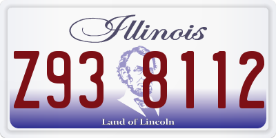 IL license plate Z938112