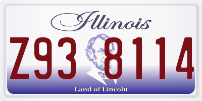 IL license plate Z938114