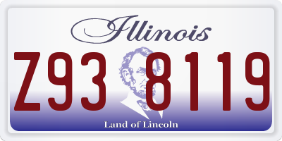 IL license plate Z938119