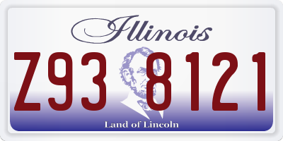 IL license plate Z938121