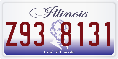 IL license plate Z938131
