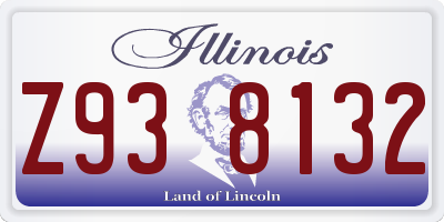 IL license plate Z938132