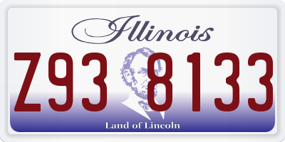 IL license plate Z938133