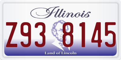 IL license plate Z938145