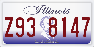 IL license plate Z938147