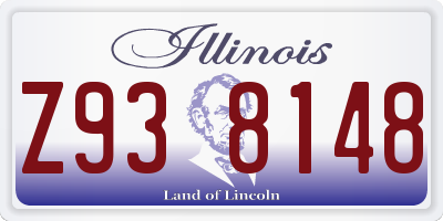 IL license plate Z938148