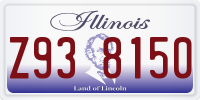IL license plate Z938150