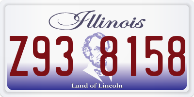 IL license plate Z938158