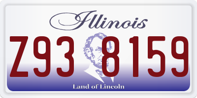 IL license plate Z938159