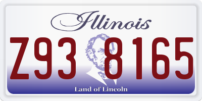 IL license plate Z938165