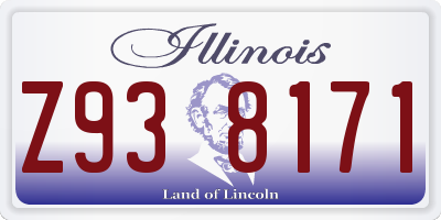 IL license plate Z938171