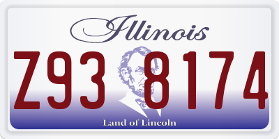 IL license plate Z938174