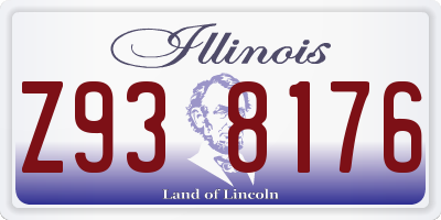 IL license plate Z938176