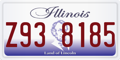 IL license plate Z938185