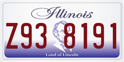 IL license plate Z938191