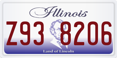 IL license plate Z938206