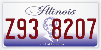 IL license plate Z938207