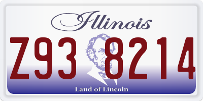 IL license plate Z938214