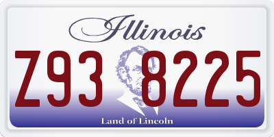 IL license plate Z938225