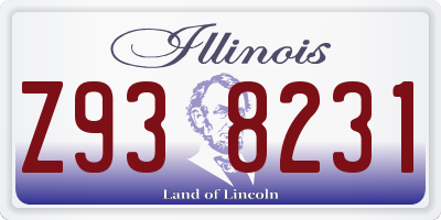 IL license plate Z938231