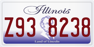 IL license plate Z938238
