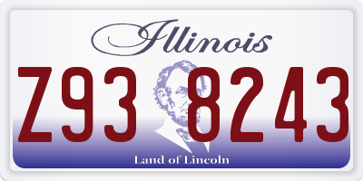 IL license plate Z938243