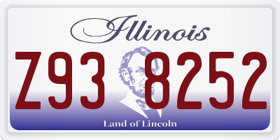 IL license plate Z938252