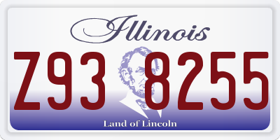 IL license plate Z938255