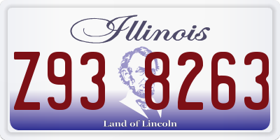 IL license plate Z938263