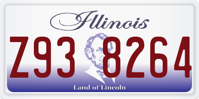 IL license plate Z938264