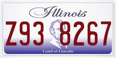 IL license plate Z938267