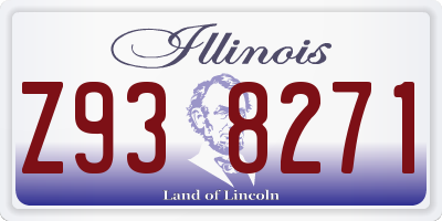 IL license plate Z938271