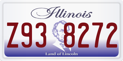 IL license plate Z938272
