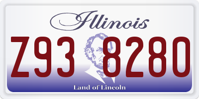 IL license plate Z938280